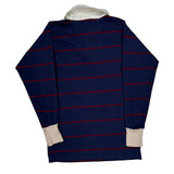 Greek Letters Unbranded Striped Rugby Shirt - Small White Cotton