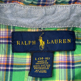 Age 10-12 Ralph Lauren Checked Shirt - Large Green Cotton