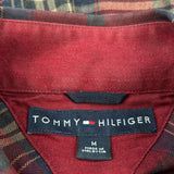 Tommy Hilfiger Checked Flannel Shirt - Medium Red Cotton