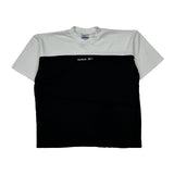 Reebok T-Shirt - Large Black & White Cotton