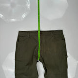 Dickies Cargo Carpenter Trousers - 40W 31L Green Cotton