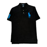 Polo By Ralph Lauren Graphic Polo Shirt - XL Black Cotton