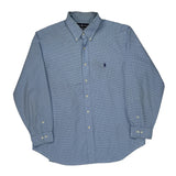 Ralph Lauren Checked Shirt - XL Blue Cotton