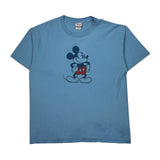 Mickey Mouse Graphic Disney Cartoon T-Shirt - XL Blue Cotton