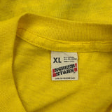 Screen Stars Graphic T-Shirt - XL Yellow Cotton Blend