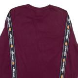 ELLESSE Womens T-Shirt Maroon Long Sleeve Crew Neck UK 10
