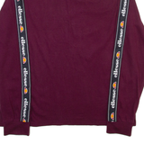 ELLESSE Womens T-Shirt Maroon Long Sleeve Crew Neck UK 10