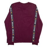 ELLESSE Womens T-Shirt Maroon Long Sleeve Crew Neck UK 10