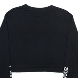 NIKE Womens T-Shirt Black Long Sleeve Crew Neck M