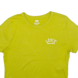 LEVI'S Womens T-Shirt Green Crew Neck S