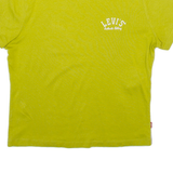 LEVI'S Womens T-Shirt Green Crew Neck S