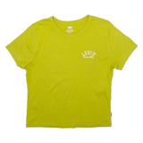 LEVI'S Womens T-Shirt Green Crew Neck S