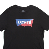 LEVI'S Mens T-Shirt Black Crew Neck L