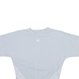 ADIDAS Womens T-Shirt Blue Crew Neck S