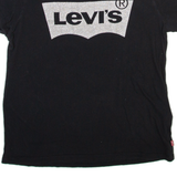 LEVI'S Womens T-Shirt Black Crew Neck M
