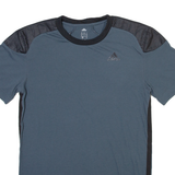 ADIDAS Mens T-Shirt Blue Crew Neck S