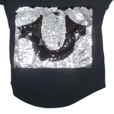 TRUE RELIGION Womens T-Shirt Black S