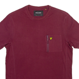 LYLE & SCOTT Mens T-Shirt Maroon Crew Neck S