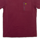 LYLE & SCOTT Mens T-Shirt Maroon Crew Neck S