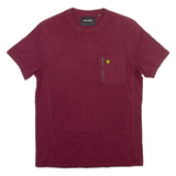 LYLE & SCOTT Mens T-Shirt Maroon Crew Neck S