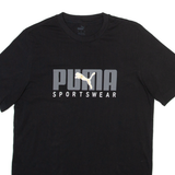 PUMA Mens T-Shirt Black Crew Neck M