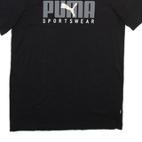 PUMA Mens T-Shirt Black Crew Neck M