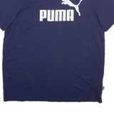 PUMA Mens T-Shirt Blue Crew Neck L