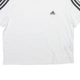 ADIDAS Womens T-Shirt White Crew Neck S