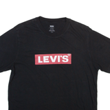 LEVI'S Mens T-Shirt Black Crew Neck S