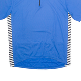 STRIPED Cycling Mens Jersey Blue 1/4 Zip 2XL
