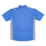 STRIPED Cycling Mens Jersey Blue 1/4 Zip 2XL