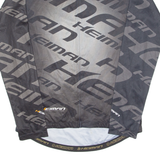 HEIMAN Cycling Mens Jersey Grey Long Sleeve 1/4 Zip XL