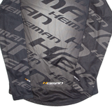 HEIMAN Cycling Mens Jersey Grey Long Sleeve 1/4 Zip XL