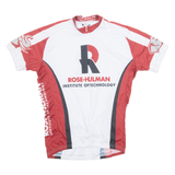 ADRENALINE Cycling Mens Jersey White 1/4 Zip M