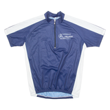 CHEYENNE Cycling Mens Jersey Blue 1/4 Zip M