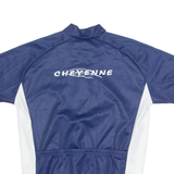 CHEYENNE Cycling Mens Jersey Blue 1/4 Zip M