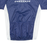 CHEYENNE Cycling Mens Jersey Blue 1/4 Zip M