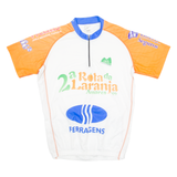 PEDALERS Cycling Mens Jersey White 1/4 Zip S