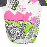 Cycling Mens Jersey White 90s 1/4 Zip L