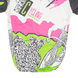 Cycling Mens Jersey White 90s 1/4 Zip L