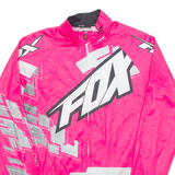 FOX Cycling Mens Jersey Pink Long Sleeve 1/4 Zip S