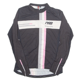 NEVER STOP RIDING Cycling Womens Jersey Black Long Sleeve 1/4 Zip M