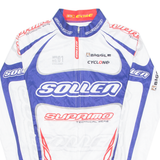 SUPRIMO Cycling Mens Jersey White Long Sleeve 1/4 Zip XS