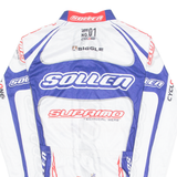 SUPRIMO Cycling Mens Jersey White Long Sleeve 1/4 Zip XS