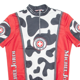 MICHEL JORDI Cycling Mens Jersey Red 1/4 Zip XL