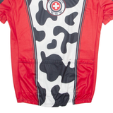 MICHEL JORDI Cycling Mens Jersey Red 1/4 Zip XL