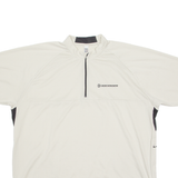 ROCKRIDER DECATHLON Mens Jersey Beige 1/4 Zip 3XL