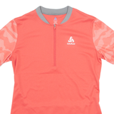 ODLO Cycling Mens Jersey Pink 1/4 Zip S