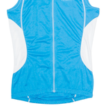 RACER Cycling Mens Jersey Blue Sleeveless 1/4 Zip XS