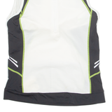 CRANE Cycling Womens Jersey White Sleeveless 1/4 Zip S